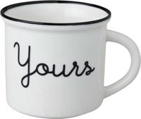 Dutch Rose zwart/wit beker yours wit - thumbnail