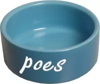 Katteneetbak steen Ø 12 cm, blauw - thumbnail