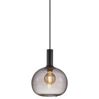 Hanglamp glas Nordlux &apos;Alton 25&apos; zwart smoke E27 fitting 250mm - thumbnail