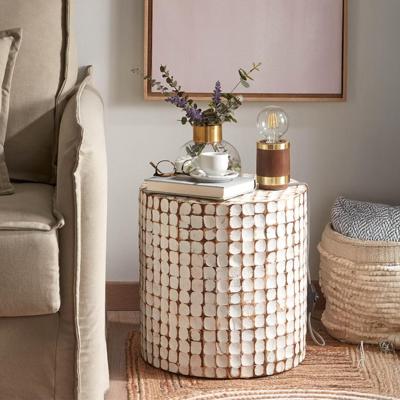 Kave Home Ronde Bijzettafel 'Necoco' Mangohout, 40cm