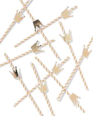 HEMA Rietjes papier prinses - 10 stuks (roze)