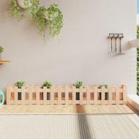 VidaXL Plantenbak verhoogd met hekontwerp 200x30x30 cm grenenhout - thumbnail