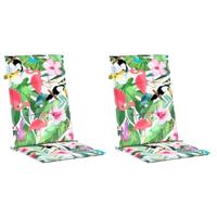 VidaXL Tuinstoelkussens 2 st 120x50x3 cm stof meerkleurig - thumbnail