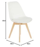 Stoel DKD Home Decor Wit 48 x 56 x 83 cm - thumbnail