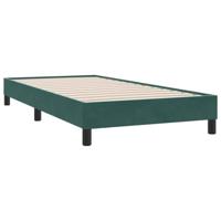 Boxspring met matras fluweel donkergroen 90x210 cm - thumbnail