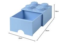 Room Copenhagen LEGO Brick Drawer 4 Licht blauw opbergdoos - thumbnail