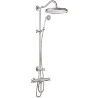 Regendoucheset Tres Clasic Thermostatische Opbouw Incl. Handdouche Doucheslang 170 cm RVS Tres - thumbnail