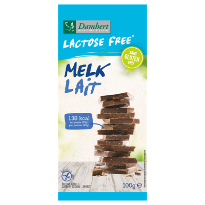 Damhert Lactose Free Chocoladetablet melk glutenvrij