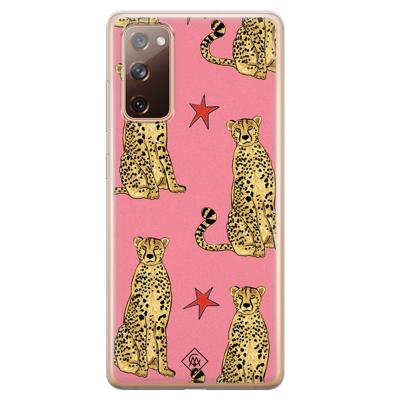 Samsung Galaxy S20 FE siliconen hoesje - The pink leopard