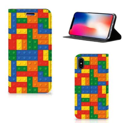 Apple iPhone X | Xs | Hoesje met Magneet | Blokken