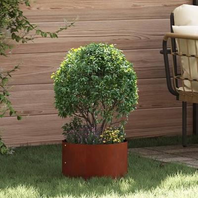 VidaXL Plantenring bruin 30 x 30 x 20 cm cortenstaal