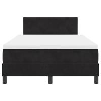 Boxspring bed met matras Zwart 120 x 190 cm Fluweel - thumbnail