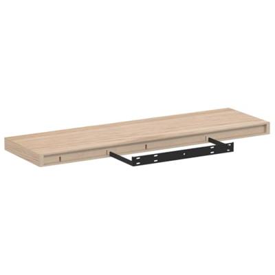 Wandschapppen 2 st 80x23,5x4 cm bewerkt hout - thumbnail