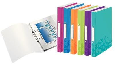 Leitz WOW ringmap, uit PP, ft A4, geassorteerde kleuren Leitz WOW ringmap, uit PP, ft A4, geassorteerde kleuren
