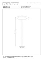 Lucide SENTINO - Vloerlamp - Ø 40 cm - 3xG9 - Taupe - thumbnail