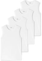 Schiesser Tanktop Uncover 4-pack wit - thumbnail