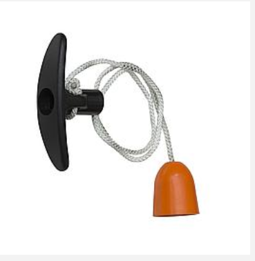 Nemef Binnenkruk voor garagedeuren | oranje knop aan 50cm koord | afmeting kruk: 88 x 26 mm - 9307222500
