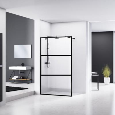 Douchewand Van Rijn ST04 Helder Glas 8 mm Aluminium Profiel Zwart 120x200 cm Douchewand Van Rijn ST04 Helder Glas 8 mm Aluminium Profiel Zwart 120x200 cm