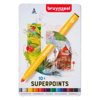 Bruynzeel super point viltstiften set 10 - thumbnail