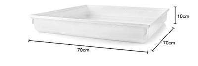 Nedis WADT110AT70 Lekbak Voor Wasmachine 70 X 70 X 10 Cm Wit