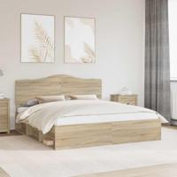 Bedframe met hoofdeinde Sonoma 180 x 200 cm Massief grenenhout - thumbnail