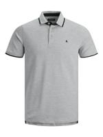 JACK & JONES ESSENTIALS slim fit polo JJEPAULOS lichtgrijs - thumbnail