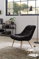 Artistiq Fauteuil 'Jurre' Velvet, kleur Zwart - thumbnail