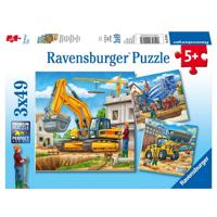 Ravensburger - grote bouwvoertuigen 3x49st. - thumbnail
