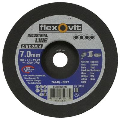 Flexovit abs zirconia 125x7x22.23 za24q t27 rvs | 10 stuk stuks