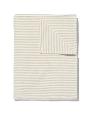 HEMA Tafelkleed katoen 140x240 beige streep (zand)