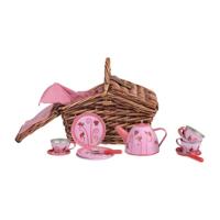 Tinnen theeservies in picknickmand - Lieveheersbeestje - thumbnail
