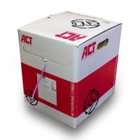 ACT Cat 6 U/UTP massieve installatiekabel zonder adersplitter, LSZH, CPR euroclass DCA, 24AWG, viole - thumbnail