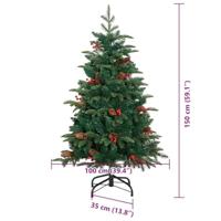 VidaXL Kunstkerstboom groen 150 cm pvc en metaal en plastic - thumbnail