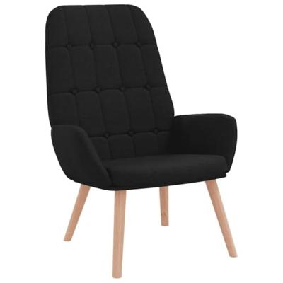 Relaxstoel stof zwart
