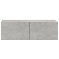 Tv-meubelen 2 st wandgemonteerd 100x30x30 cm hout betongrijs - thumbnail