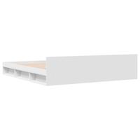Bedframe met lades bewerkt hout wit 180x200 cm - thumbnail