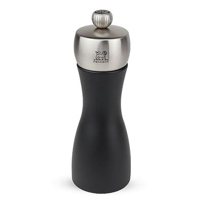 Peugeot Fidji zoutmolen 15 cm - mat zwart - beukenhout