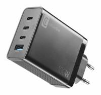 Cellularline ACHUSBGAN4WAL100WK USB-oplader 100 W 1x USB-A, 3x USB-C USB PD Zwart Snellader - thumbnail