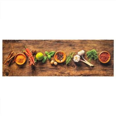 Keukenmat wasbaar kruidenprint 60x180 cm fluweel Keukenmat wasbaar kruidenprint 60x180 cm fluweel