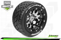 Louise ST-ROCKET - MFT 1/10 banden op 2.8" bead-lock velgen Zwart - 0 Offset - Hex 12mm - thumbnail