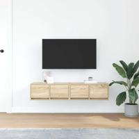 Tv-meubelen 2 st 60x31x25,5 cm bewerkt hout sonoma eikenkleurig - thumbnail