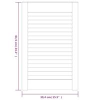 Louvredeuren 2 st 61,5x39,4 cm massief grenenhout - thumbnail