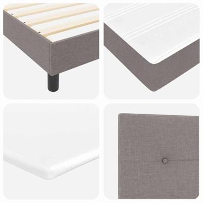 Boxspringbed met matras Taupe 200 x 180 cm Polyester