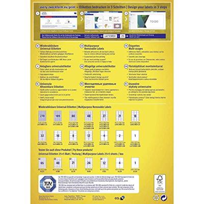 Avery-Zweckform L4732REV-100 Universele etiketten 35.6 x 16.9 mm Papier Wit 8000 stuk(s) Weer verwijderbaar Inkjet, Laser (zwart/wit), Laser (kleur), Kopiëren Avery-Zweckform L4732REV-100 Universele etiketten 35.6 x 16.9 mm Papier Wit 8000 stuk(s) Weer verwijderbaar Inkjet, Laser (zwart/wit), Laser (kleur), Kopiëren