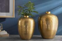 Elegantes Vasen 2er Set ORIENTAL 32cm goud im Rice Hammerschlag Design - 41532 - thumbnail