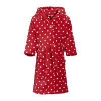 Stippen badjas rood-146/152 - thumbnail