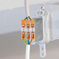 WAGO 221-2411 221-2411 Verbindingsklem Flexibel: 0.14-4 mm² Massief: 0.2-4 mm² Aantal polen: 1 60 stuk(s) Transparant, Oranje - thumbnail