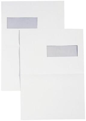 250 Zelfklevende akte enveloppen met venster links C4 229x324mm 120g