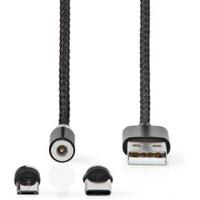 Nedis USB 2.0 kabel USB-A / USB micro-B male / USB-C male - thumbnail