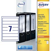 Rugetiket Avery smal 39x192mm zelfklevend wit 25 vel | 5 stuks - thumbnail